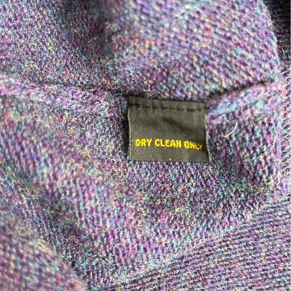 Vintage LizSport Lambswool Button Front Sweater Vest Blue Purple Women Large - Picture 9 of 14